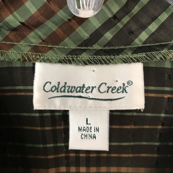 COLDWATER CREEK Plaid Silk Blouse EUC! - Picture 7 of 7